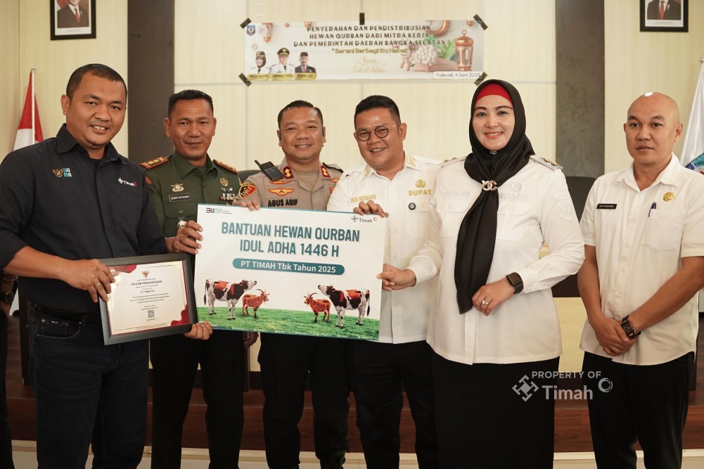 Idul Adha Penuh Berkah, PT Timah Salurkan Kurban Bagi Masyarakat di Bangka Selatan